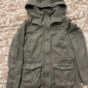 Olive Green Hooded Jacket